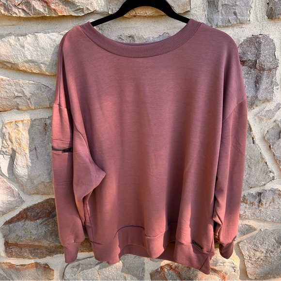 Nine West Tops - Nine West Active Dusty Pink Long Sleeve Sweatshirt Size 2X